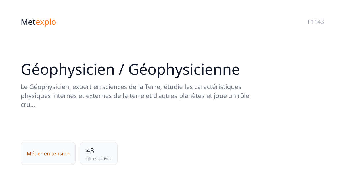 Géophysicien / Géophysicienne : salaire, compétences, perspectives ...